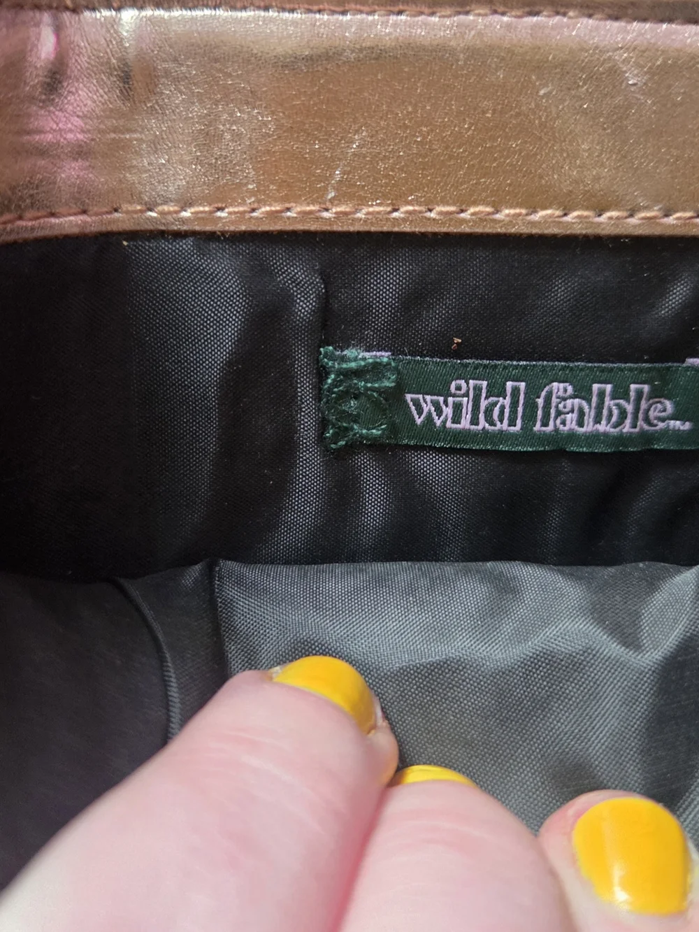 Wild Fable Rose Gold Metallic Solid Snap Closure Folding Wallet